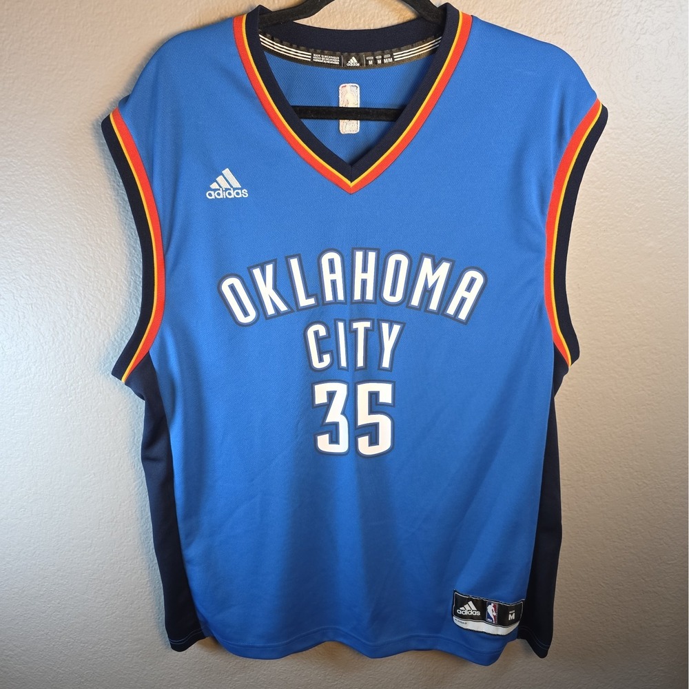 Kevin Durant #35 Oklahoma City Thunder Jersey Men's Medium Adidas